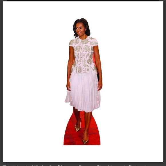 FIRST LADY MICHELLE OBAMA DRESS LIFE SIZE CARDBOARD CUTOUT FREE SHIPPING